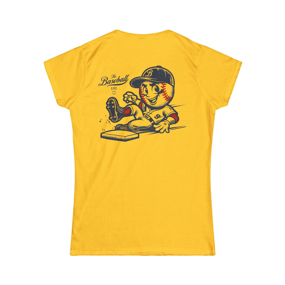 Mr. Baseball Mascot Sliding Women's T-Shirt