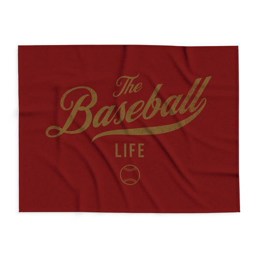 Fleece Blanket_Maroon w Old Gold Print
