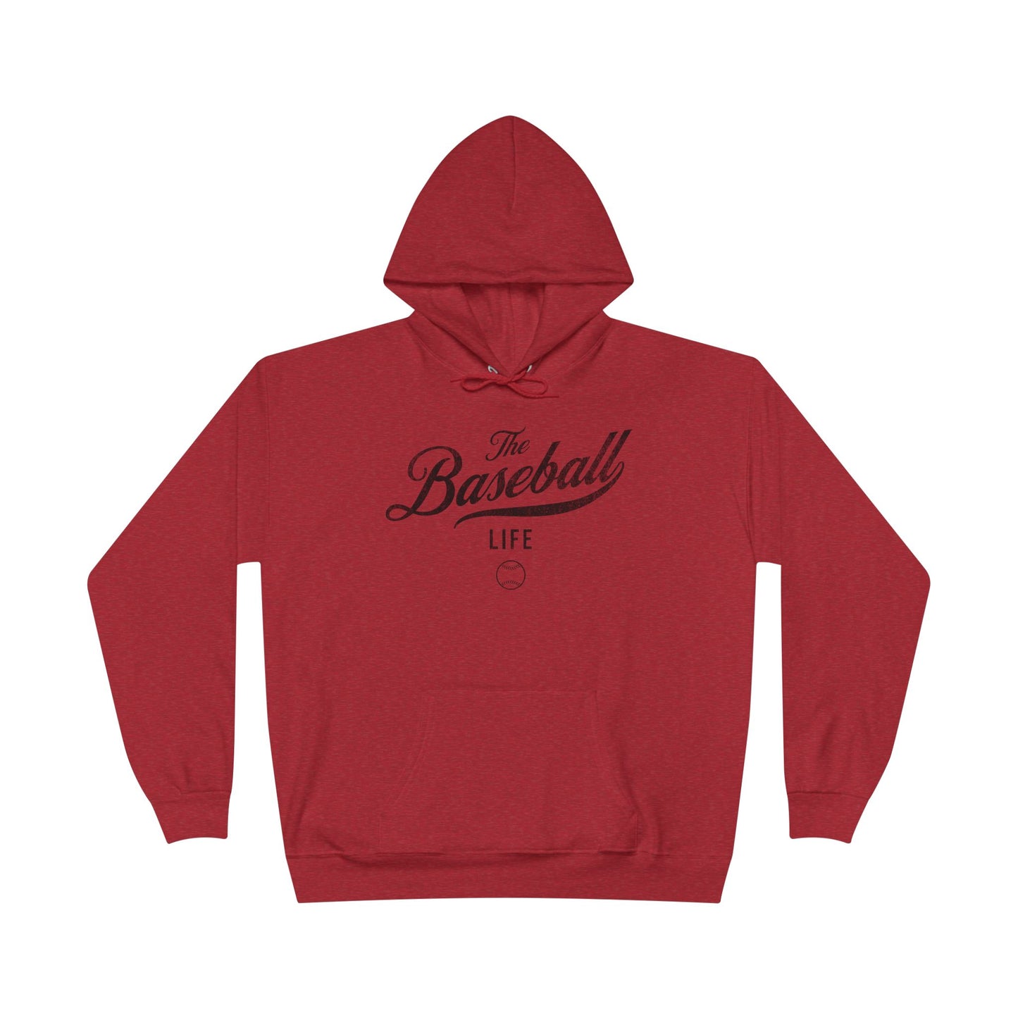 The Baseball Life Hoodie w/Grommets_Black Print