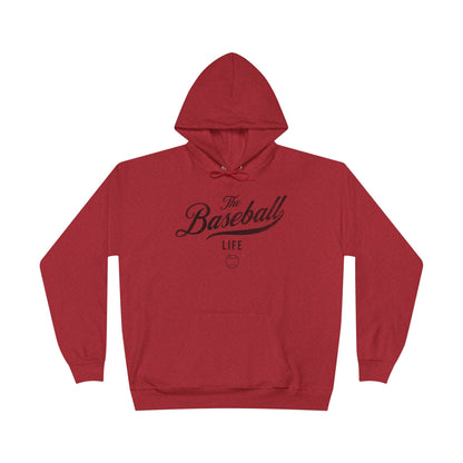 The Baseball Life Hoodie w/Grommets_Black Print