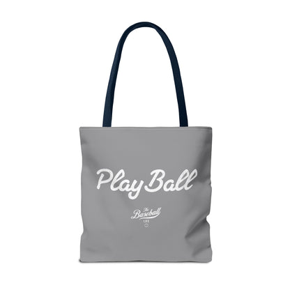 Play Ball Tote Bag_Gray with White Print