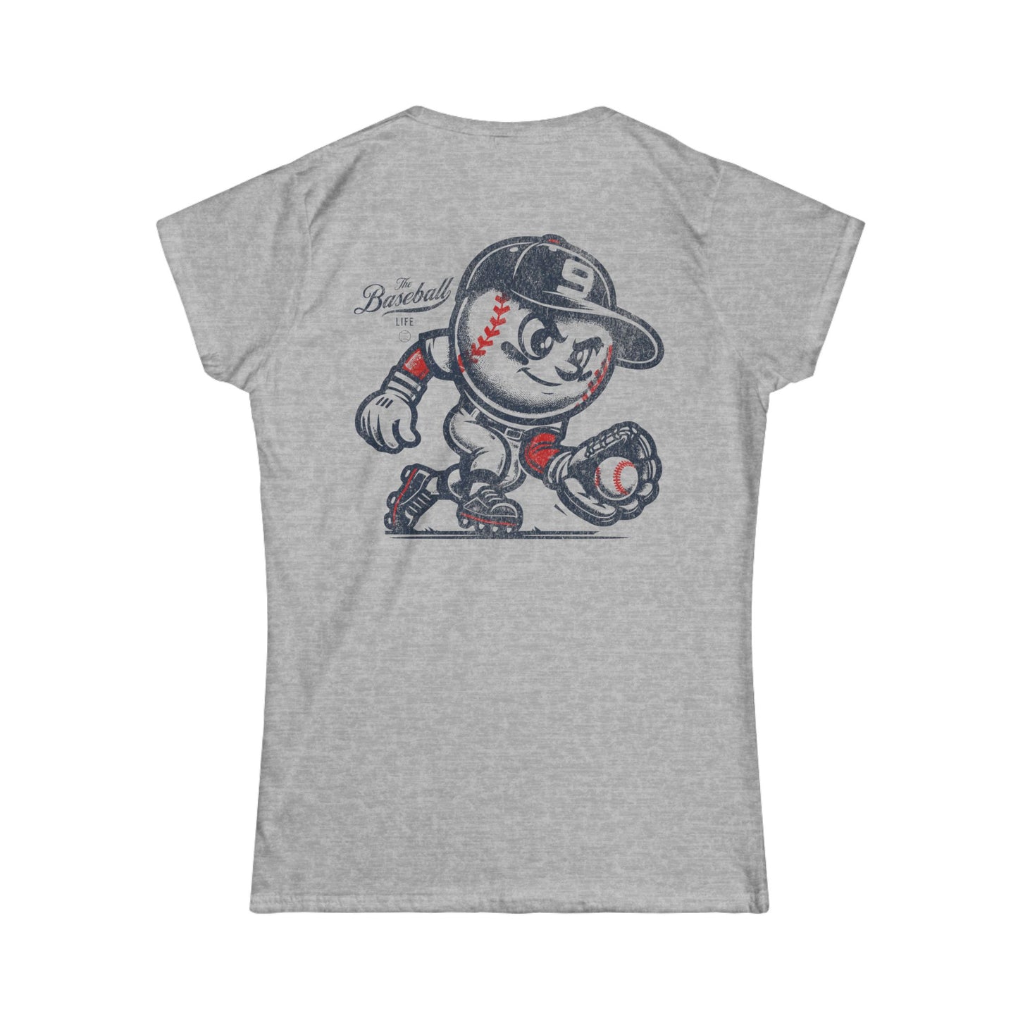 Women's Mr. Baseball Mascot Fielding T-Shirt