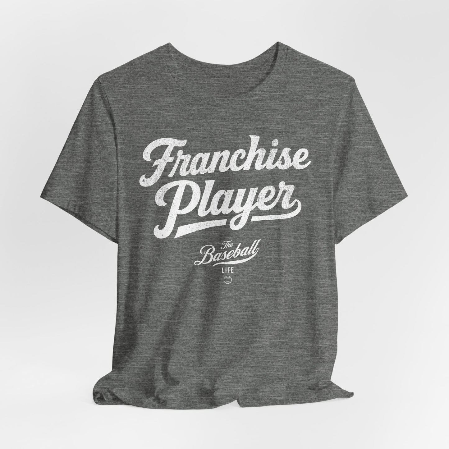 Franchise Player Baseball T-Shirt - White Print