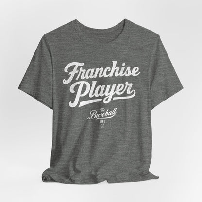 Franchise Player Baseball T-Shirt - White Print