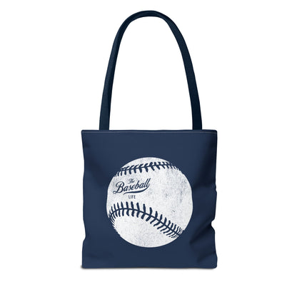 Weathered Baseball Tote Bag_Navy