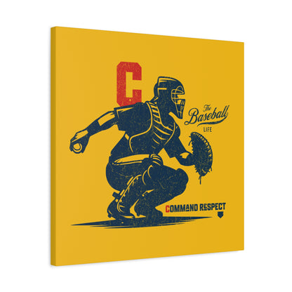 Catcher_Command Respect Wall Art Canvas_Yellow Gold