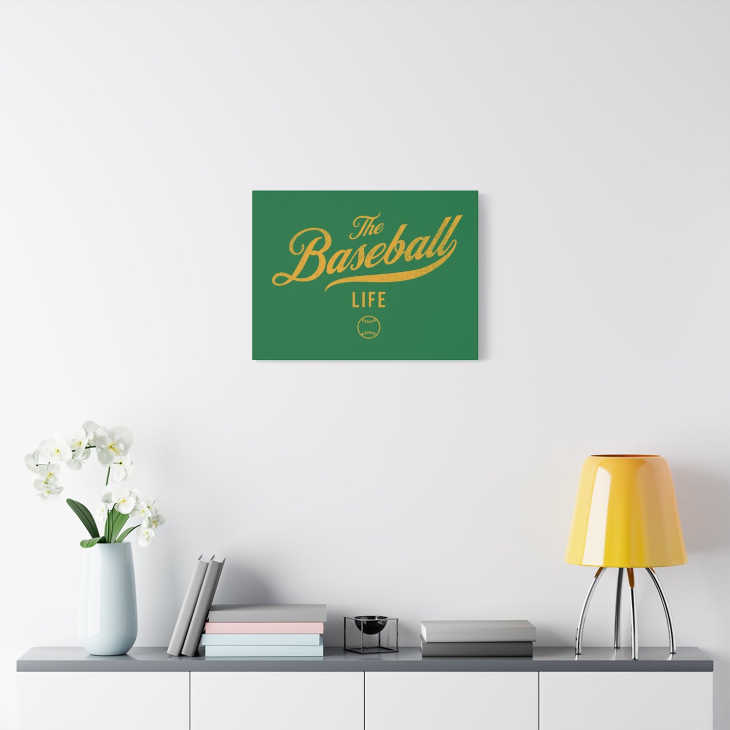 Wall Art Canvas_Green w Yellow Gold