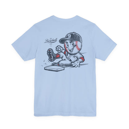 Mr. Baseball Mascot Sliding T-Shirt