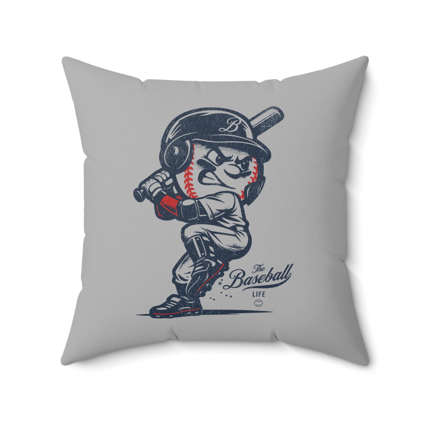 Accent Pillow Mr. Baseball Mascot Batting