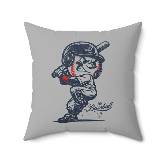 Accent Pillow Mr. Baseball Mascot Batting