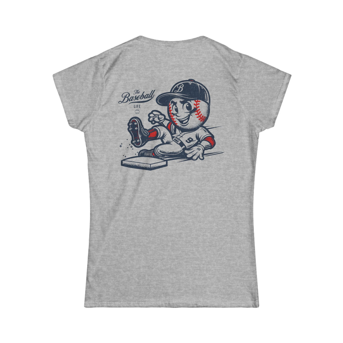 Mr. Baseball Mascot Sliding Women's T-Shirt