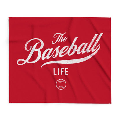 Fleece Blanket_Red w White Print