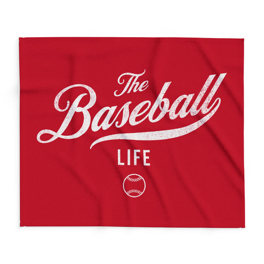 Fleece Blanket_Red w White Print