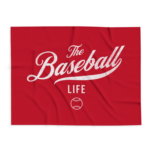 Fleece Blanket_Red w White Print