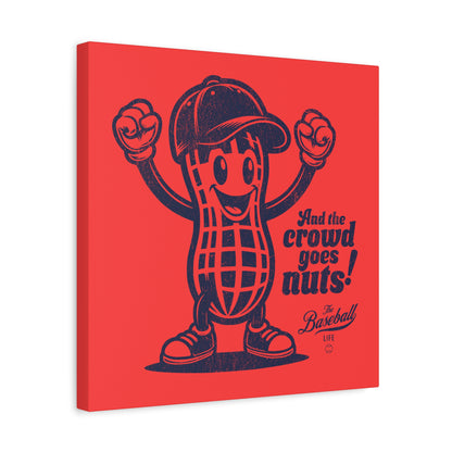 Crowd Goes Nuts Wall Art Canvas_Coral Red
