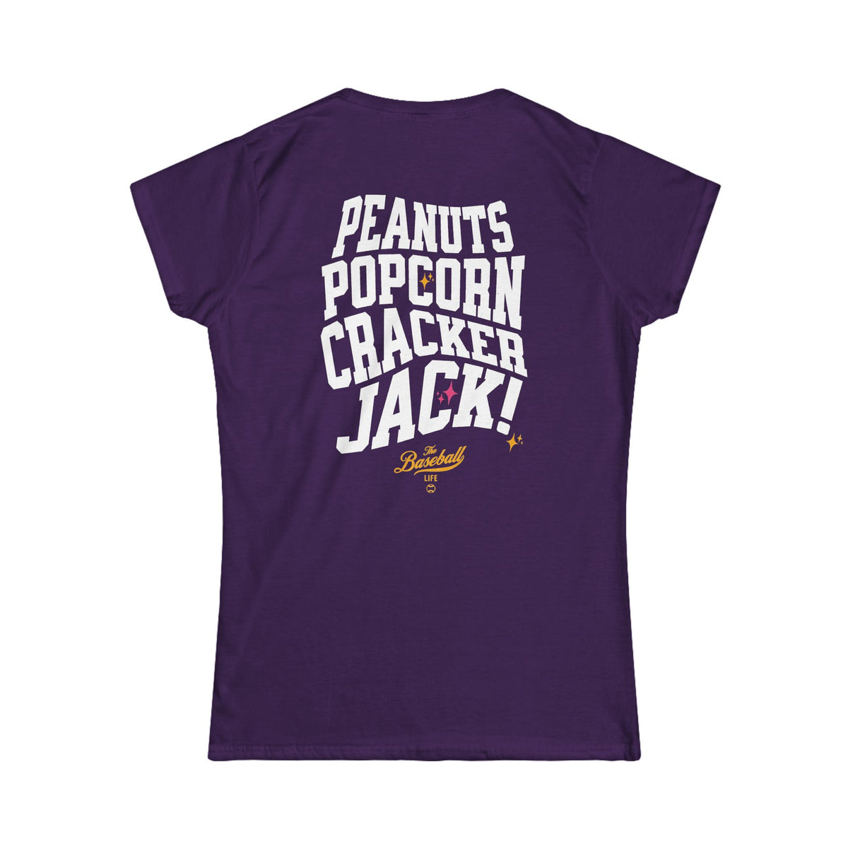 Peanuts Popcorn Crackerjack Women's Baseball T-Shirt