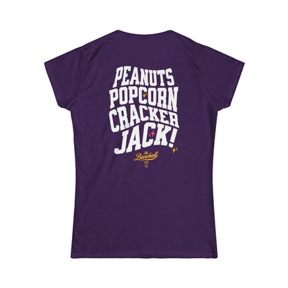 Peanuts Popcorn Crackerjack Women's Baseball T-Shirt