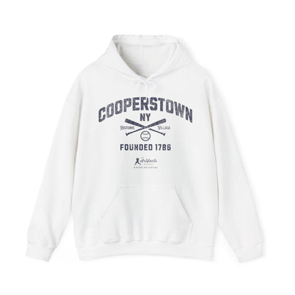 Cooperstown, NY Hoodie - Navy Print