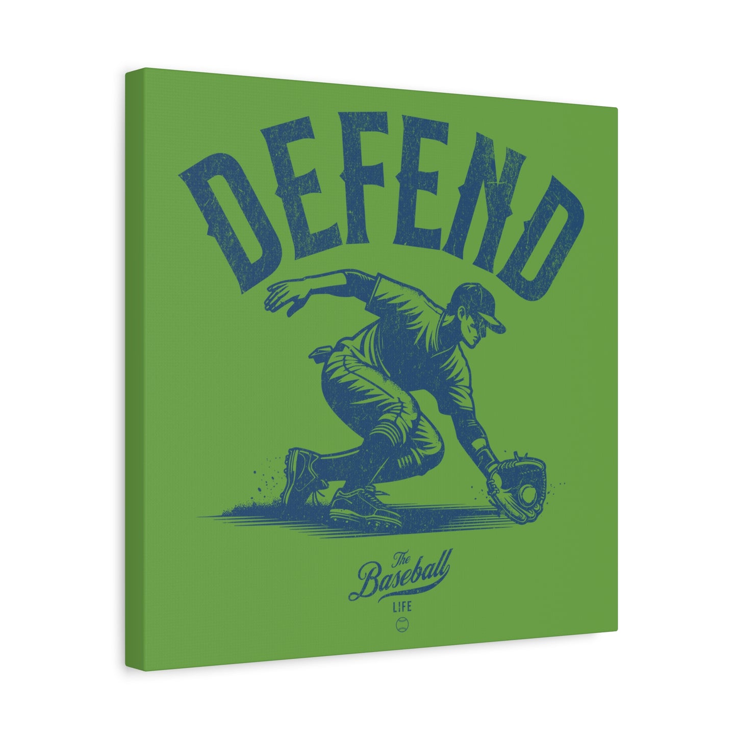 Defend Infielder Wall Art Canvas_Grass Green