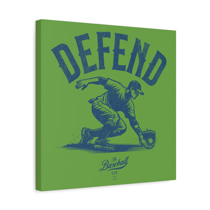 Defend Infielder Wall Art Canvas_Grass Green