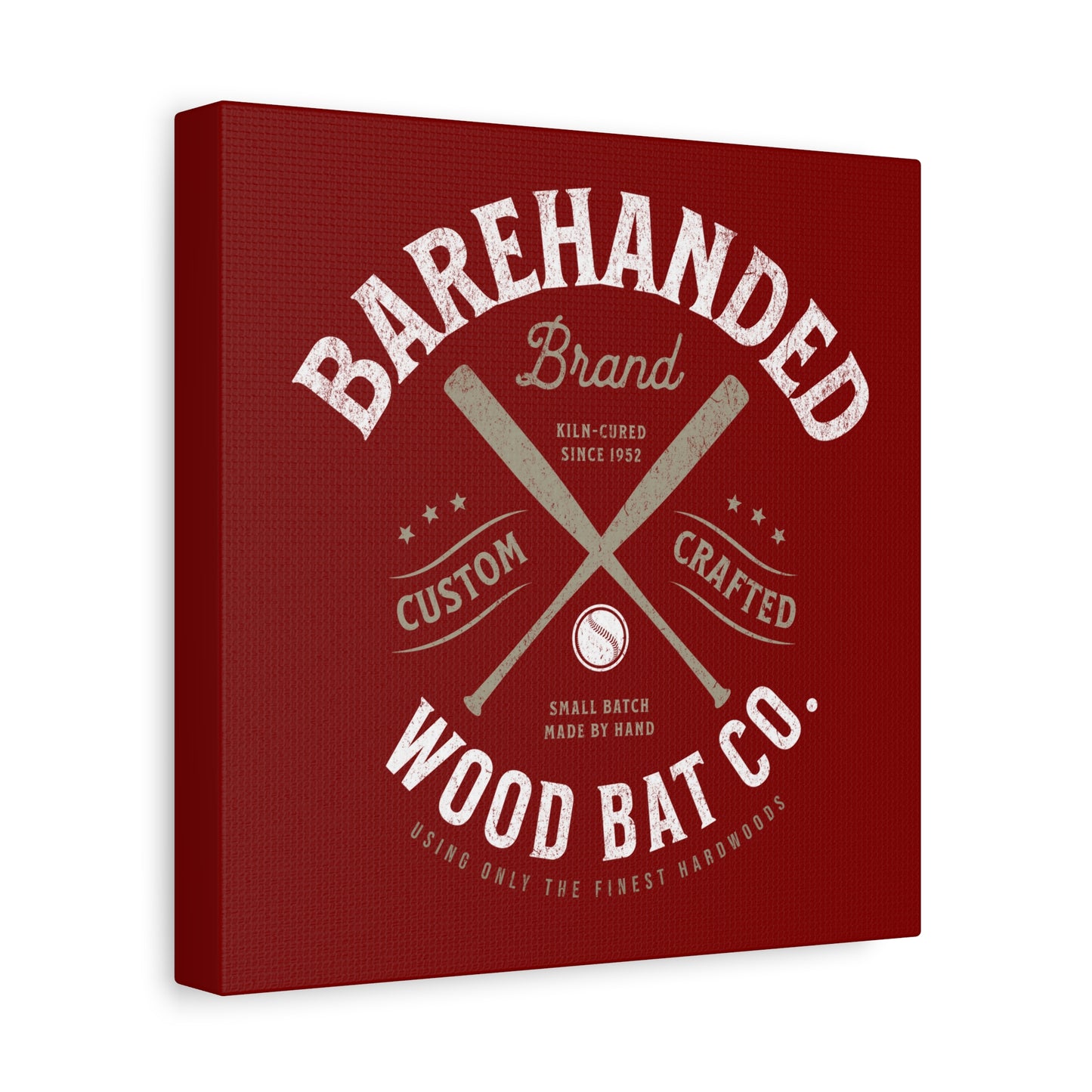 Barehanded Wood Bat Co. Wall Art Canvas_Cardinal Red