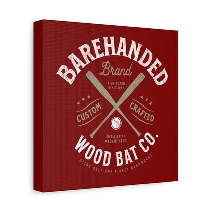 Barehanded Wood Bat Co. Wall Art Canvas_Cardinal Red