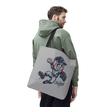 Mr. Baseball Mascot Leaping Throw Tote
