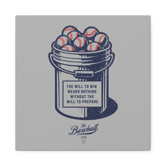Bucket of Balls (The Will To Prepare) Wall Art Canvas