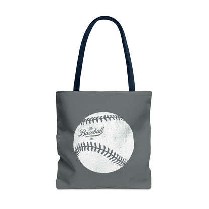 Weathered Baseball Tote Bag_Dark Gray