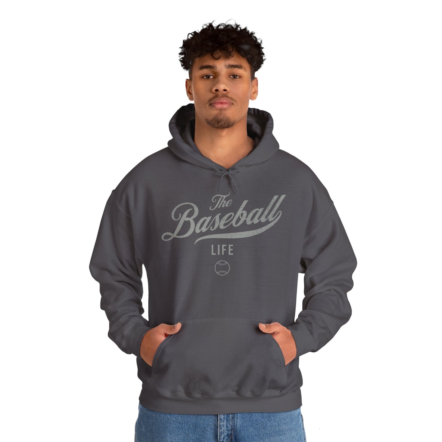 The Baseball Life Hoodie_Silver Gray Print