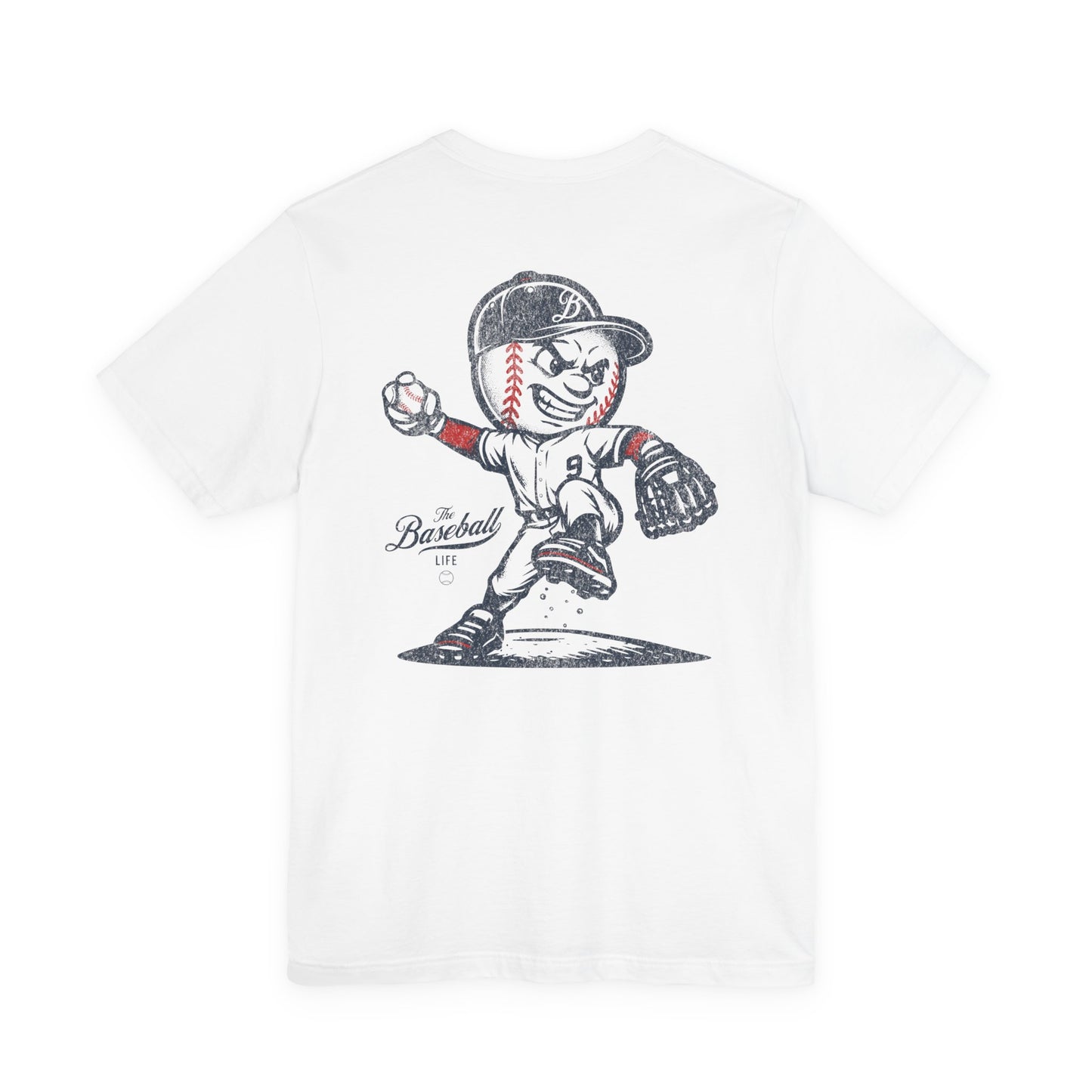 Mr. Baseball Mascot Pitching T-Shirt