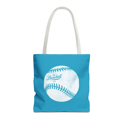 Weathered Baseball Tote Bag_Turquoise