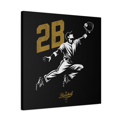 2B Second Base Wall Art Canvas_Black