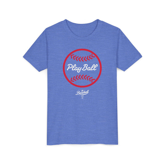 Youth Play Ball Graphic Baseball T-Shirt