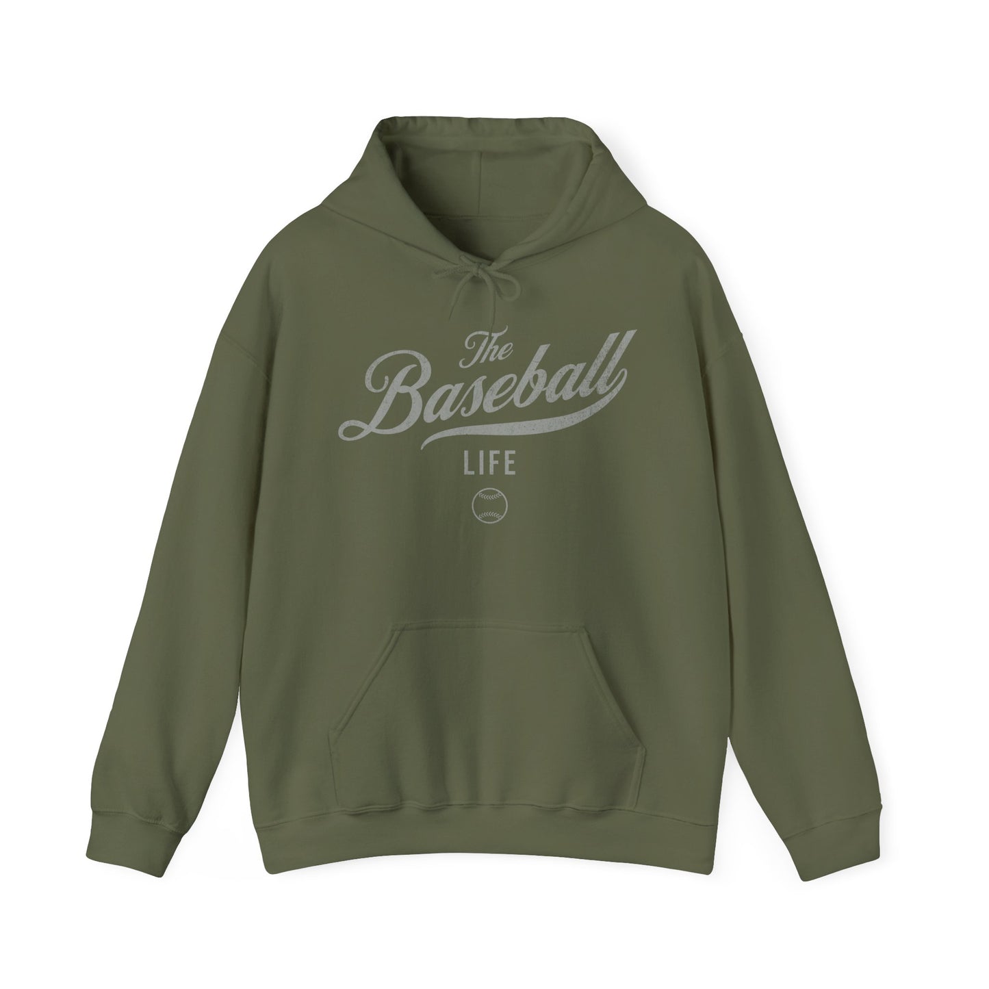 The Baseball Life Hoodie_Silver Gray Print
