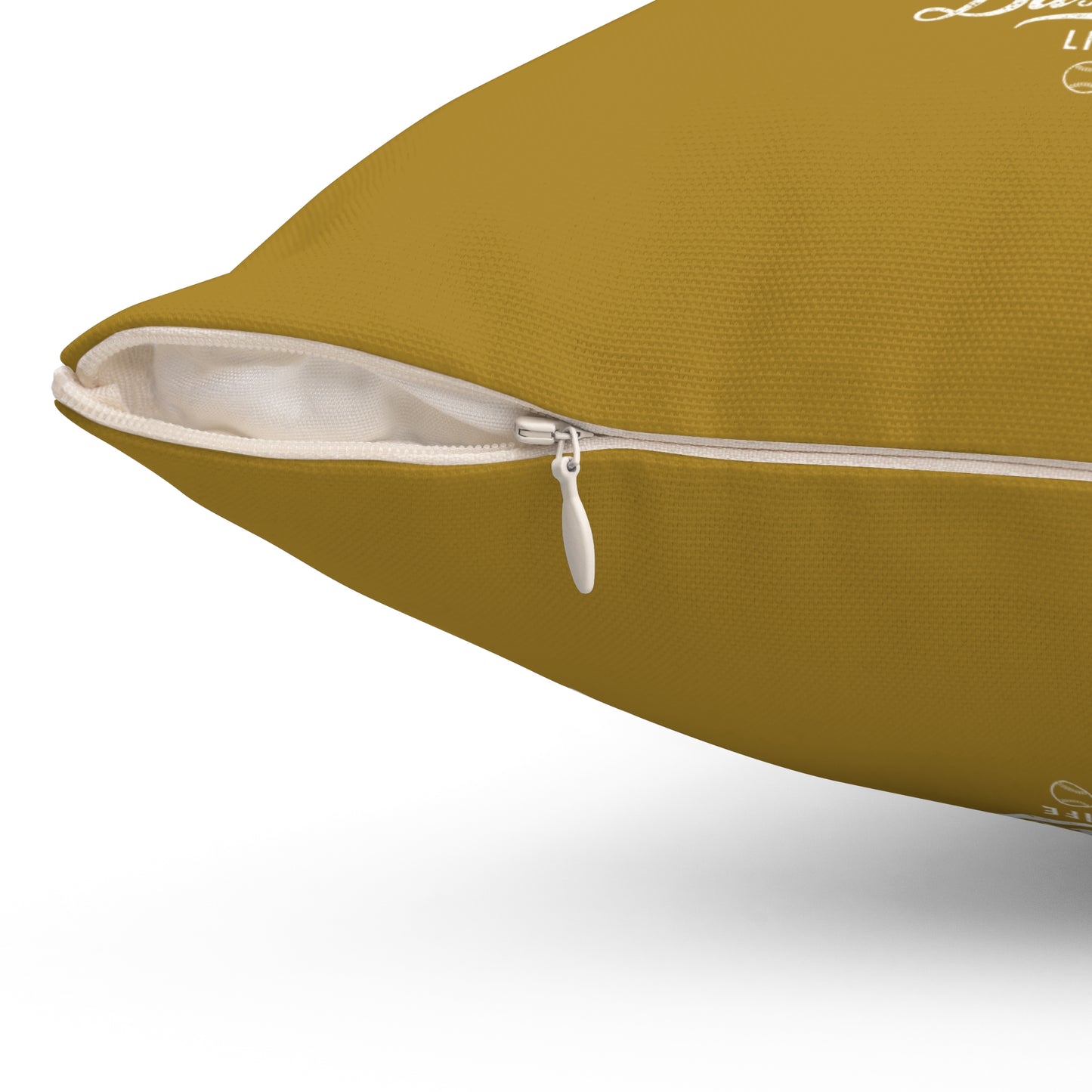 Accent Pillow_Play Ball Graphic Baseball_Old Gold