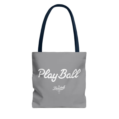 Play Ball Tote Bag_Gray with White Print
