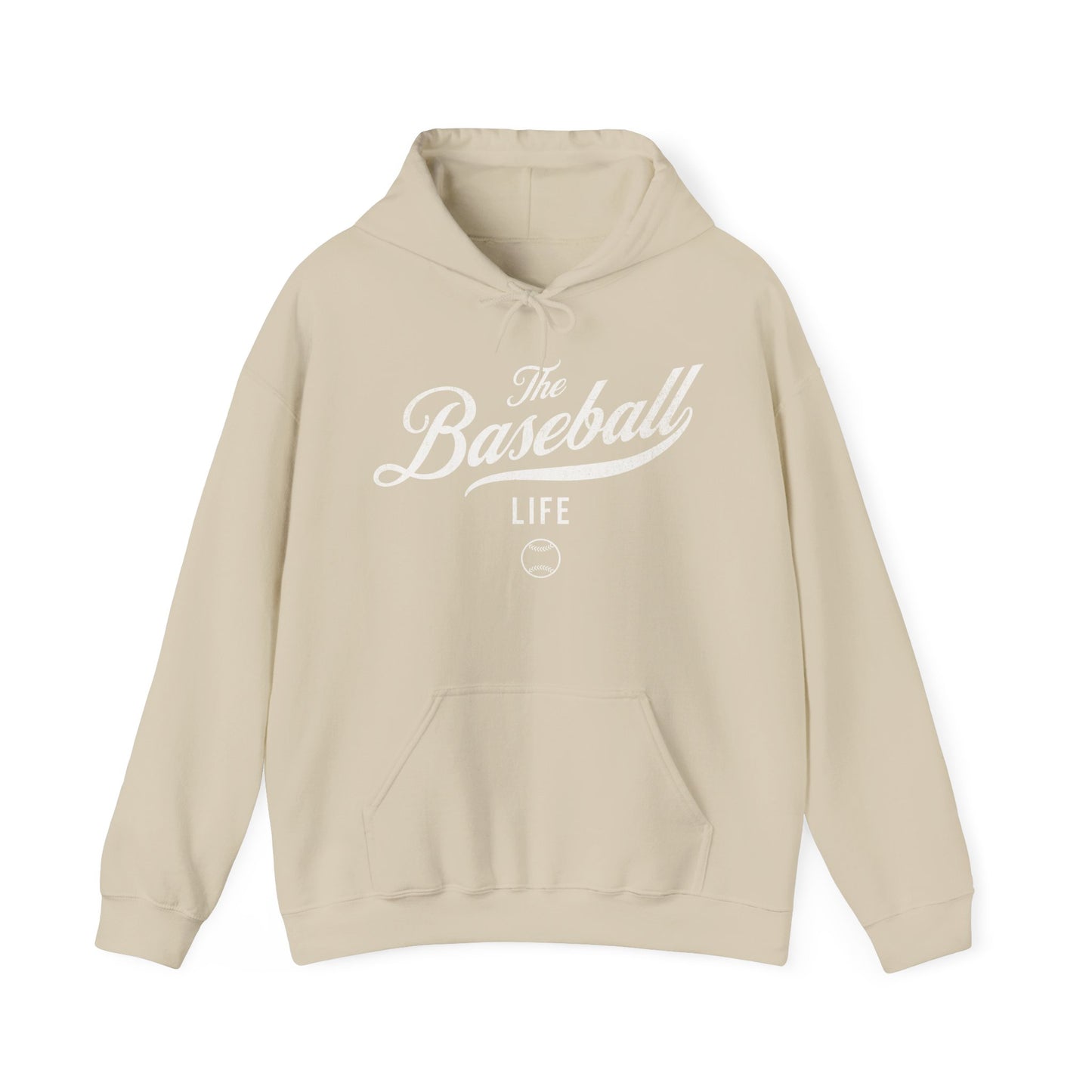 The Baseball Life Hoodie_White Print
