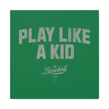 Play Like A Kid Wall Art Canvas_Green