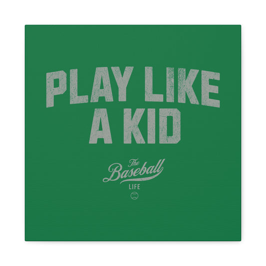 Play Like A Kid Wall Art Canvas_Green