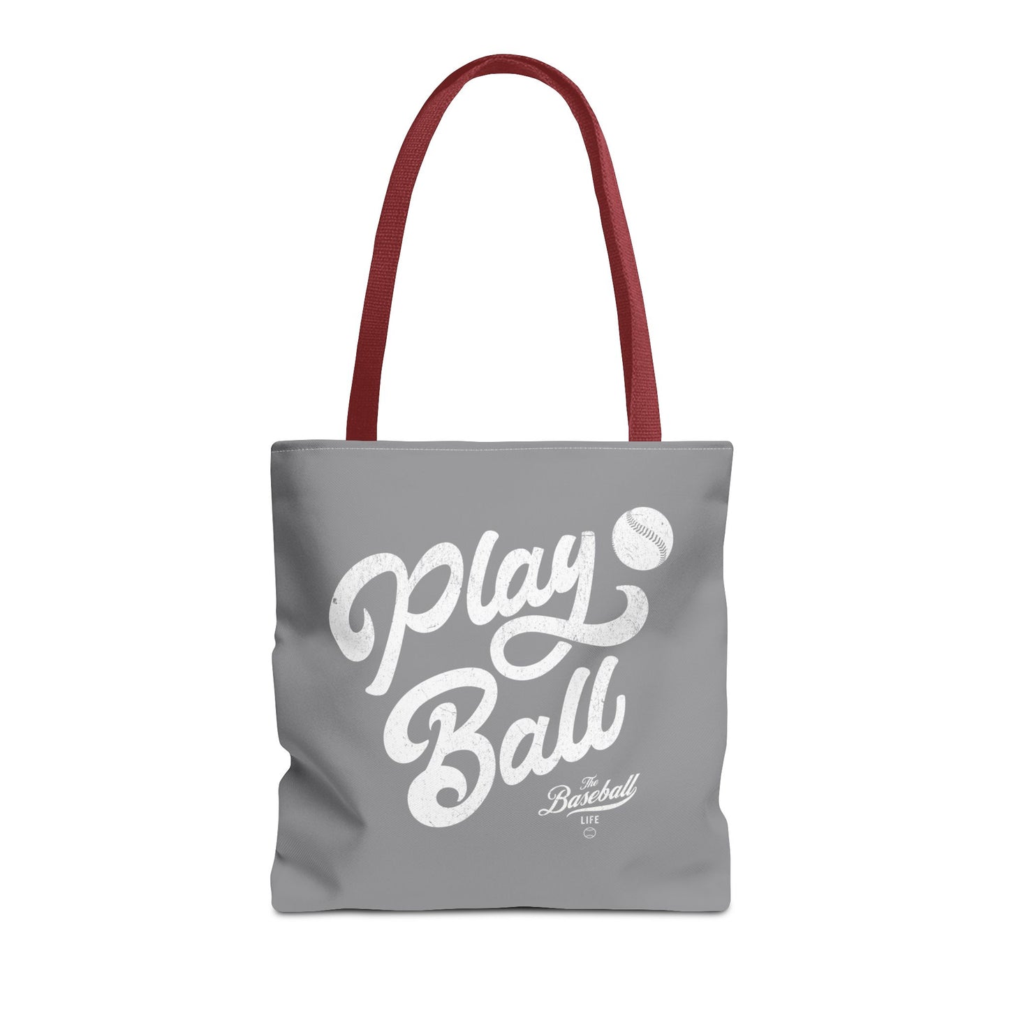 Play Ball Script Tote Bag_Medium Gray
