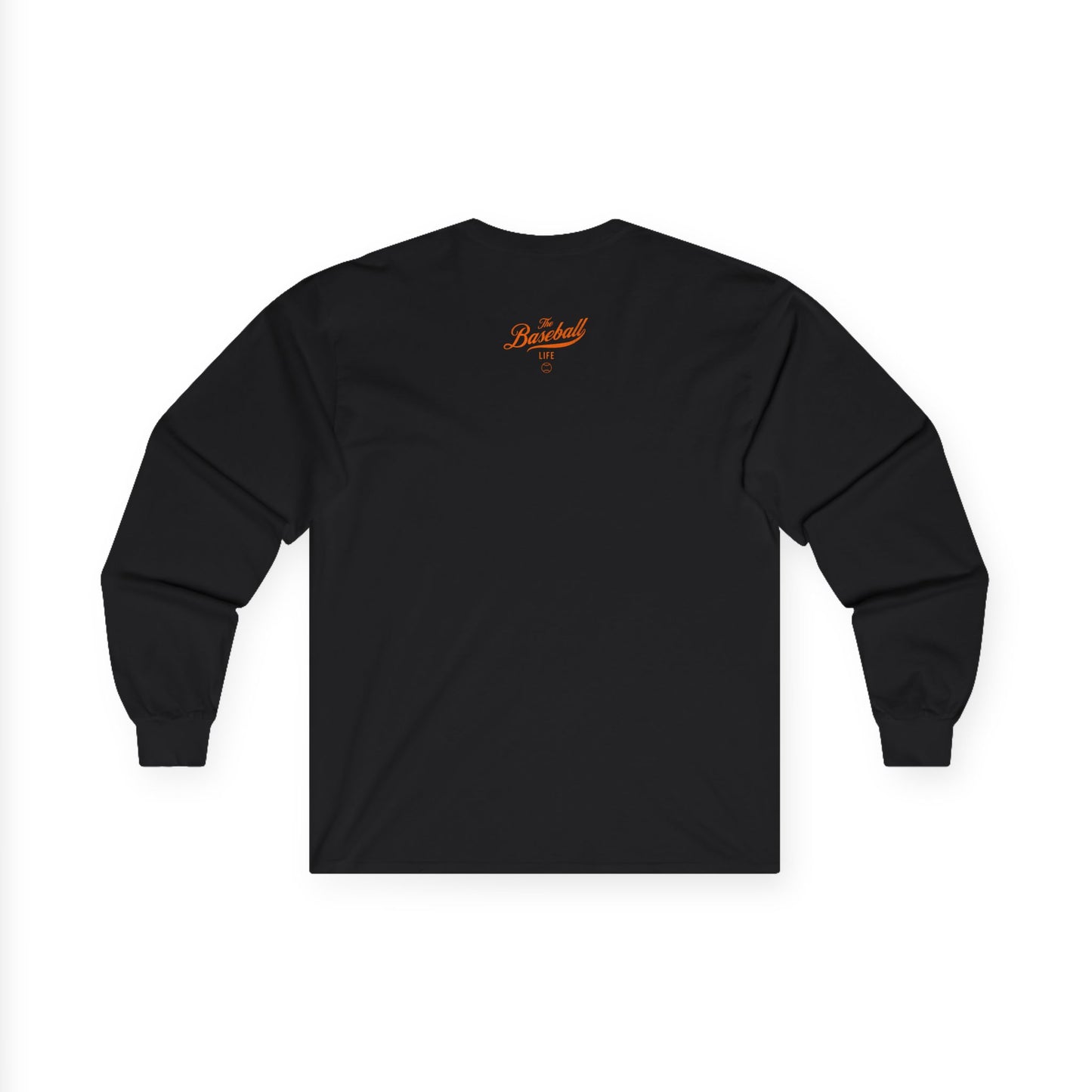 The Baseball Life Long Sleeve T-Shirt_Orange Print