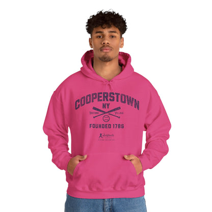 Cooperstown, NY Hoodie - Navy Print