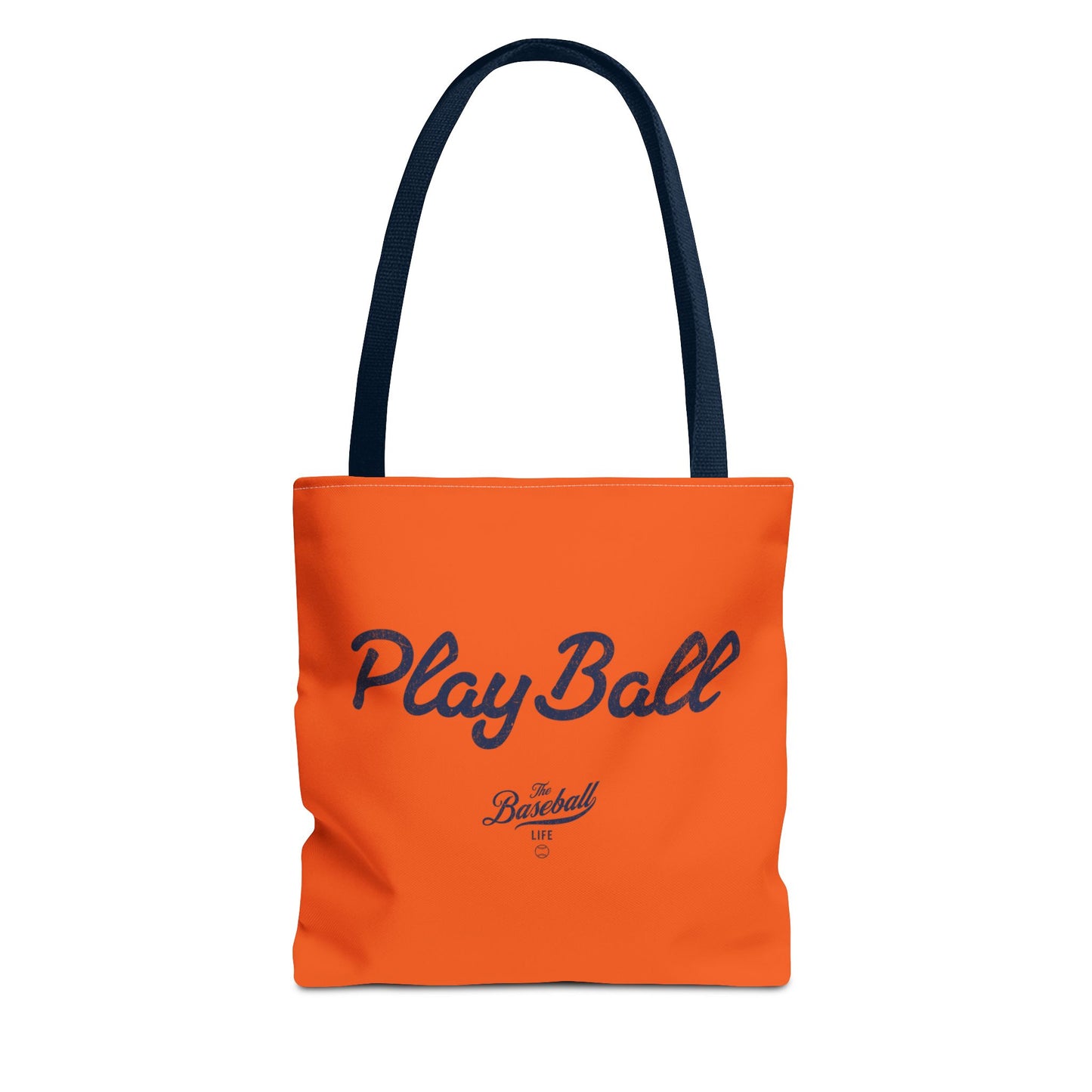 Play Ball Tote Bag_Orange with Navy Print
