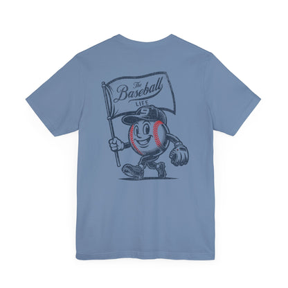 Mr. Baseball Mascot Flying Flag T-Shirt