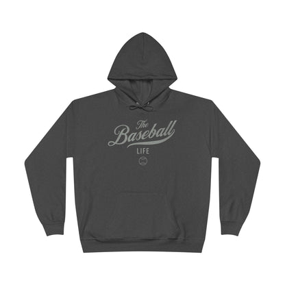 The Baseball Life Hoodie w/Grommets_Silver Gray Print