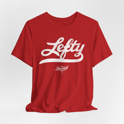 Lefty Baseball T-Shirt - White Print