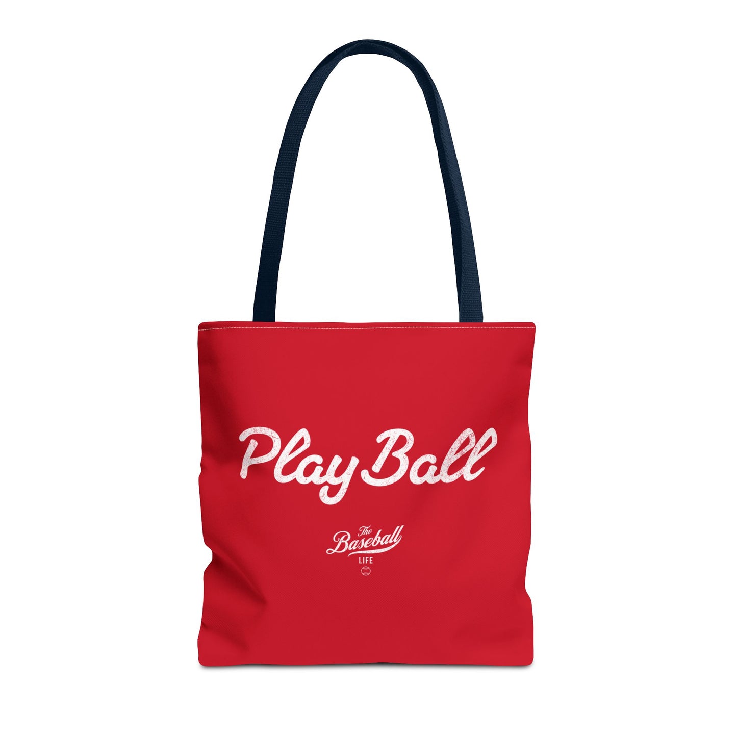 Play Ball Tote Bag_Red with White Print