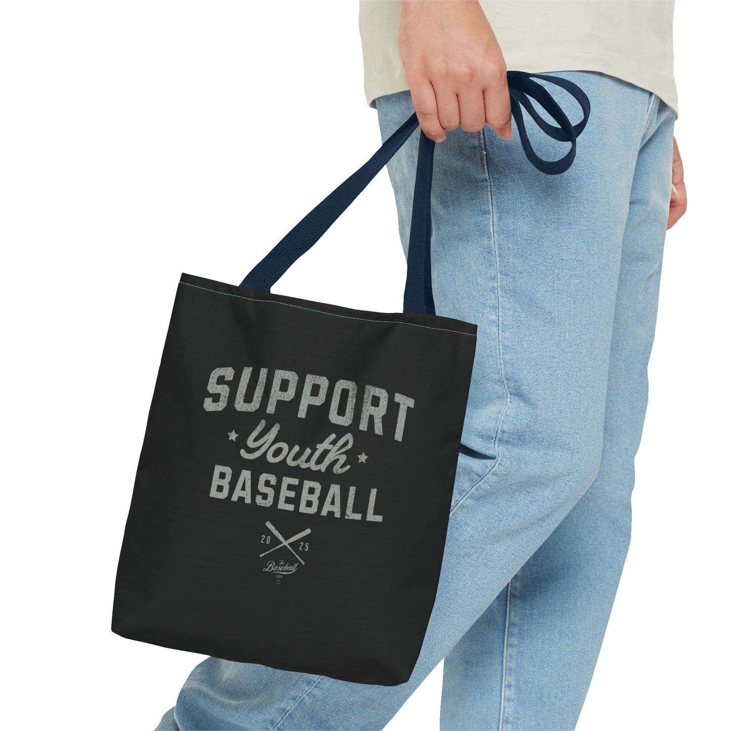 Support Youth Baseball Tote Bag_Black