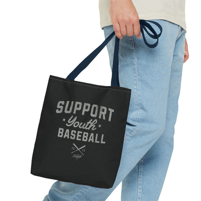 Support Youth Baseball Tote Bag_Black